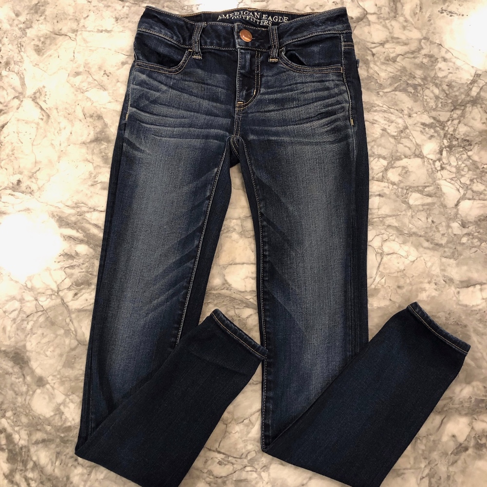American Eagle-Super Low Rise Jegging, Size 0